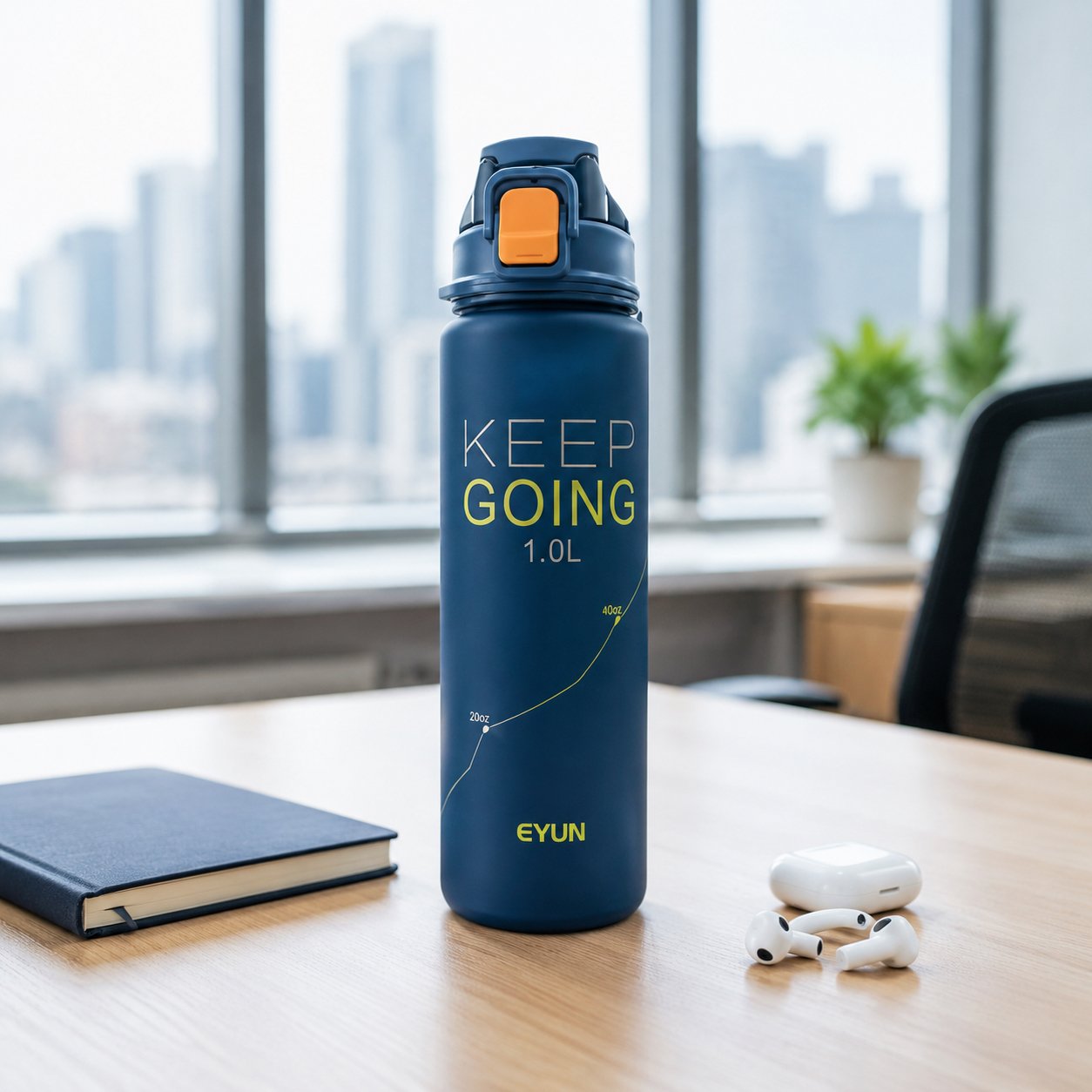 قارورة KEEP GOING كبيرة للاستخدام اليومي والرحلات – 1 لتر